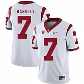 USC Trojans 7 Matt Barkley White College Football Jersey Dzhi,baseball caps,new era cap wholesale,wholesale hats